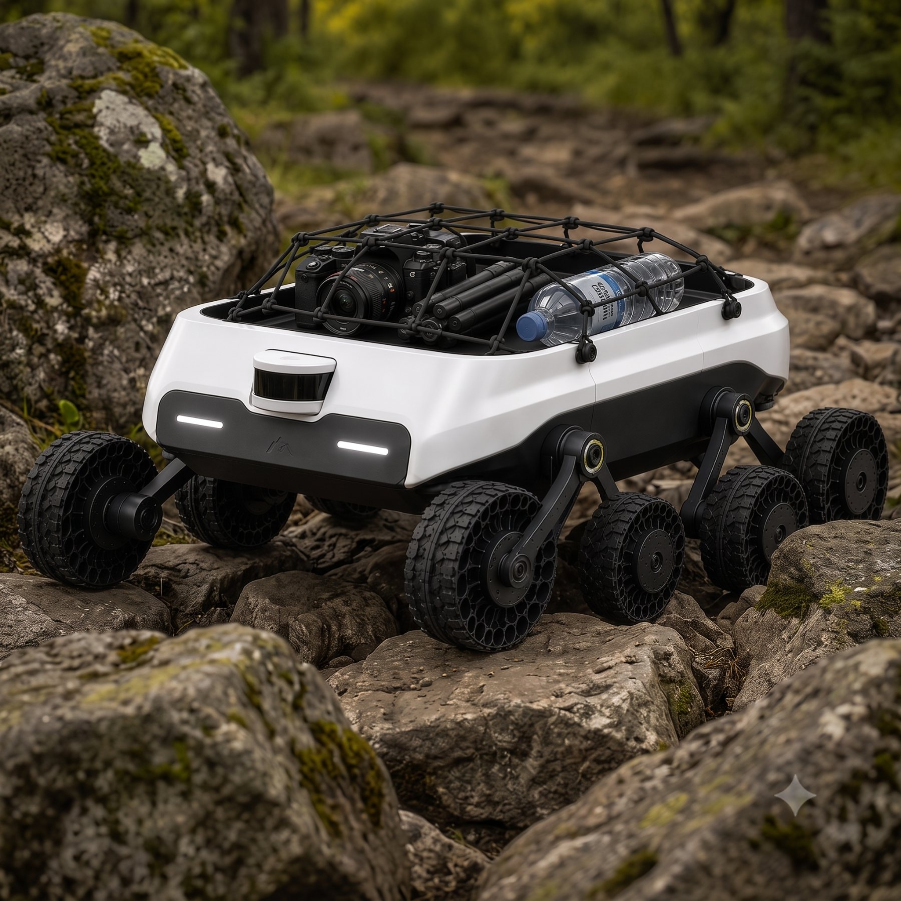 Shadow Rover 通过碎石与岩石路面
